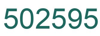 Number 502595 green image