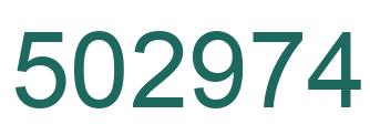 Número 502974 imagen verde