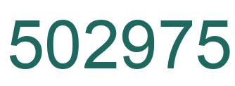 Number 502975 green image