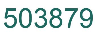 Number 503879 green image