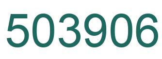 Number 503906 green image
