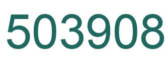Number 503908 green image