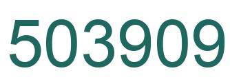 Number 503909 green image
