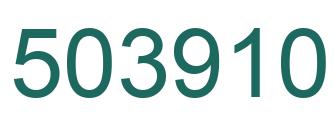 Number 503910 green image