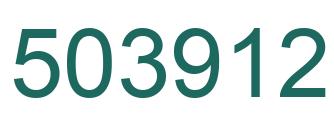 Number 503912 green image