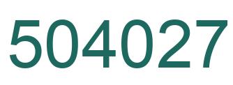 Number 504027 green image