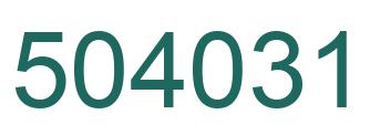 Number 504031 green image