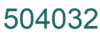 Number 504032 green image