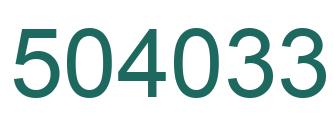 Number 504033 green image