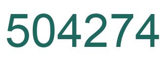Number 504274 green image
