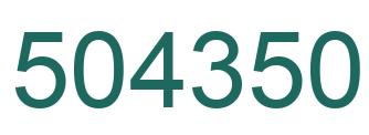Number 504350 green image