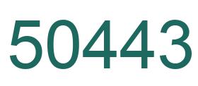 Zahl 50443 grün bild