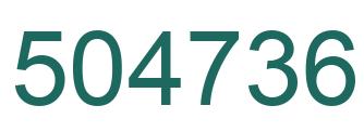 Number 504736 green image