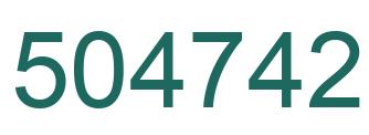 Number 504742 green image