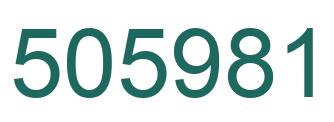 Number 505981 green image