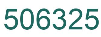 Número 506325 imagen verde