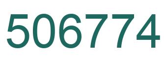 Número 506774 imagen verde