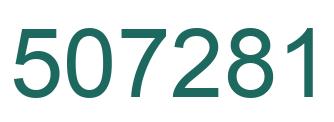 Number 507281 green image