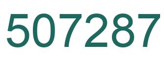 Number 507287 green image