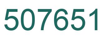 Number 507651 green image