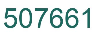 Número 507661 imagen verde