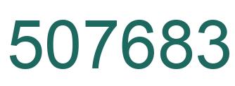 Number 507683 green image