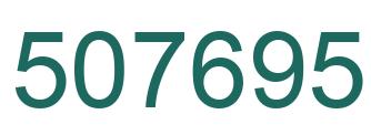Number 507695 green image