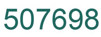 Number 507698 green image