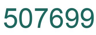 Number 507699 green image