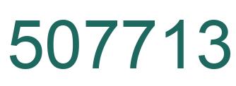 Number 507713 green image