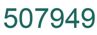 Number 507949 green image