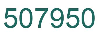 Number 507950 green image