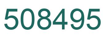 Number 508495 green image