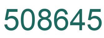 Number 508645 green image