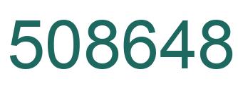 Number 508648 green image