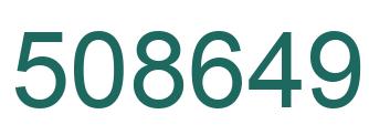 Number 508649 green image
