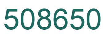 Number 508650 green image