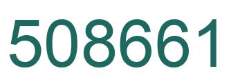 Number 508661 green image