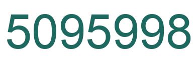 Number 5095998 green image