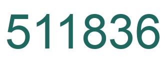 Number 511836 green image