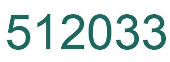 Number 512033 green image