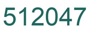 Number 512047 green image