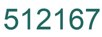 Number 512167 green image