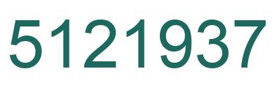 Number 5121937 green image