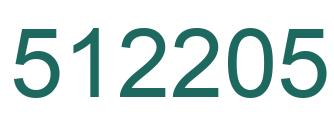 Number 512205 green image