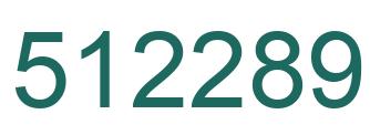 Number 512289 green image