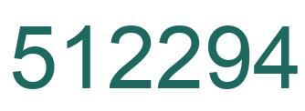Number 512294 green image