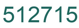 Number 512715 green image