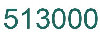 Número 513000 imagen verde