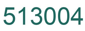 Number 513004 green image